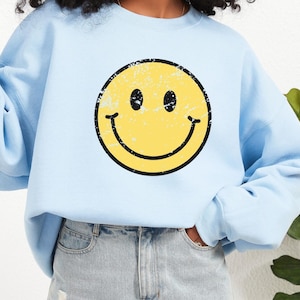 Smiley Face T-Shirt, Vintage  Smiley Face Sweatshirt, Retro Smiley Shirt, Women's & Men T-Shirt, Happy Face Shirt, Humorous Shirt for Women