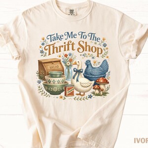 Comfort Colors® Take Me To The Thrift Shop T-Shirt, Vintage Thrifting Unisex Shirt, Funny Thrift Lover Sweatshirt, Retro Graphic Top