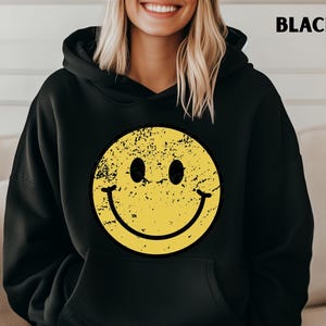 Smiley Face Hoodie, Vintage Smiley Face Sweatshirt, Retro Smiley Shirt, Women Men T-Shirt, Happy Face Shirt, Humorous Shirt for Women