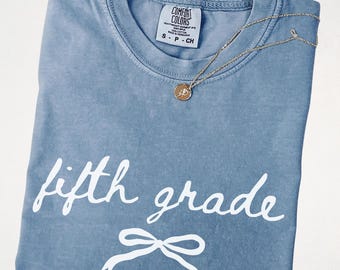 Comfort Colors® Fifth Grade Teacher T-Shirt, Back to School Teacher Shirt, 5th Grade Tee, Elementary School Teacher Team Shirts