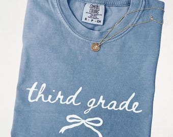 Comfort Colors® Third Grade Teacher T-Shirt, Back to School Teacher Shirt, 3rd Grade Tee, Elementary School Teacher Team Shirts