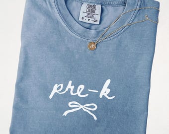 Comfort Colors® Preschool Teacher Shirt, Pre-K T-Shirt, Back to School Teacher Tee, Preschool Teacher Team Shirts, Teacher Shirt, Pre-K Tee