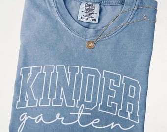 Comfort Colors® Kindergarten Teacher Shirt, Kindergarten Teacher Team Shirt, Kinder Team Squad, Kinder Crew Tee, Kindergarten Teacher Gift