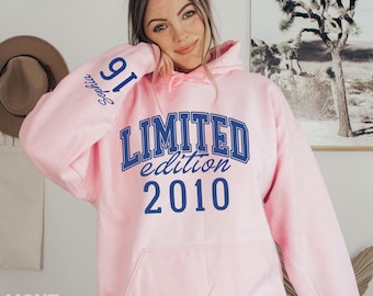 2010 Limited Edition Sweatshirt, Personalized 16th Birthday Sweatshirt, Custom Sweet Sixteen Hoodie,  Sweet 16 Sweatshirt Gift,16th Birthday