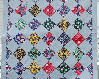 Handmade Quilt - Double or Queen Boston Sports