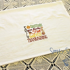 Thanksgiving Flour Sack Towel Subway Art image 4