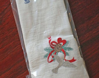 Christmas Flour Sack Towel - Christmas Dove