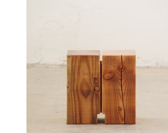 reclaimed wood step stool - kiss stool - from salvaged timber - mini table - sustainable lift