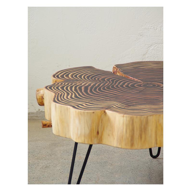 sequoia nimbus coffee table live edge with mid century modern hairpin legs mod urban wood salvage image 7
