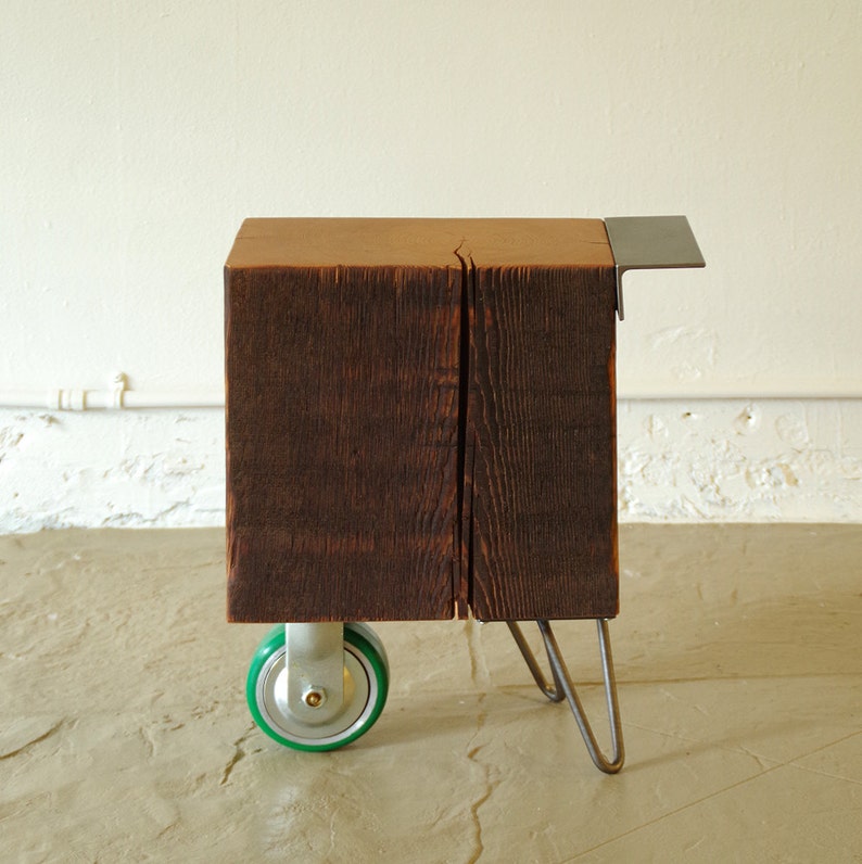 Reclaimed wood coffee table wheel koan coffee table modern Etsy