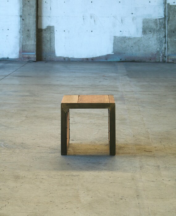 Reclaimed Wood Side Table From Old Growth Fir and Recycled | Etsy