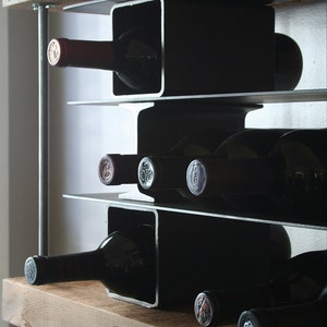 Open Stacks Steel Wine Rack From Salvaged and Recycled - Etsy