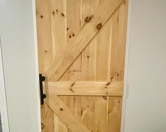 Dimensioned Plan - Rustic Farmhouse Sliding Barn Door
