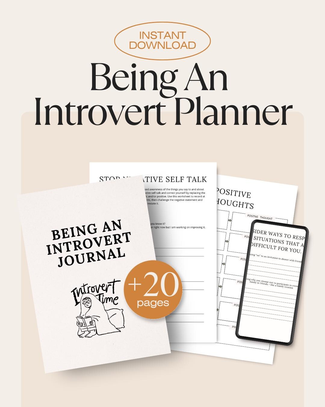 Introvert Journal Printable, Self-care Workbook (digital Download) - Etsy