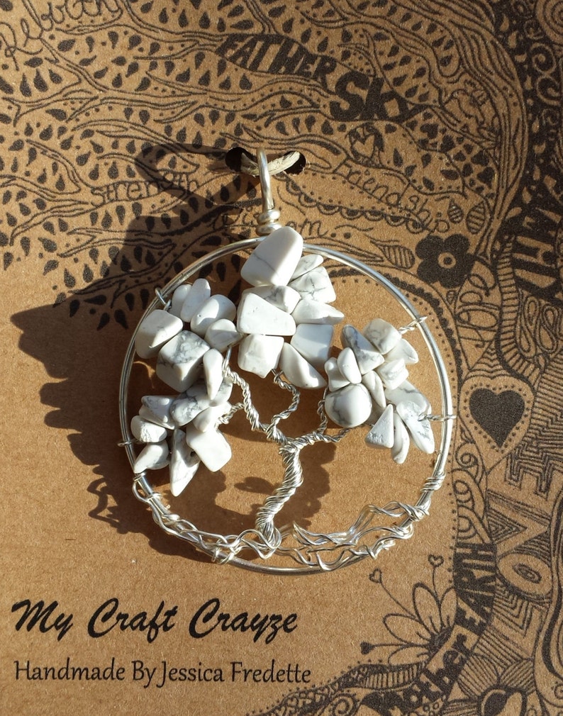 Tree of Life Pendant 1 58 Howlite