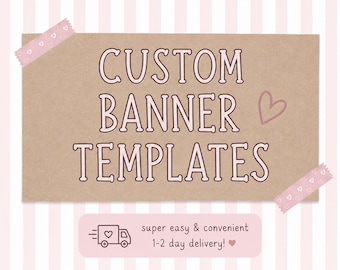 Mockup/sjabloon voor op maat gemaakte banner • Digitale download • Klaar in 1-2 dagen