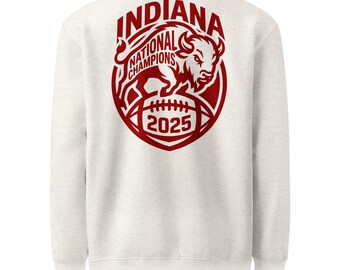 Indiana National Champions 2025 Hoodie | College Football Crew Neck Sweatshirt