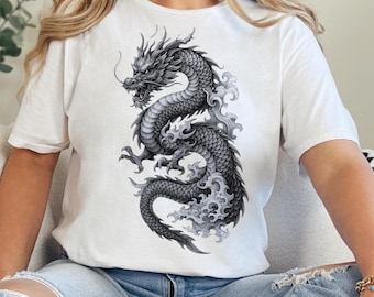 Dragón japonés PNG Clipart - Diseño de sublimación de dragón largo asiático tradicional - Descarga digital de alta resolución