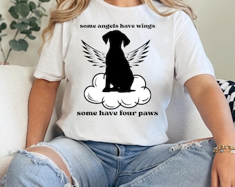 Maglietta commemorativa per gli amanti dei cani, regalo di condoglianze per la perdita del cane, maglietta grafica commemorativa per animali domestici Rainbow Bridge