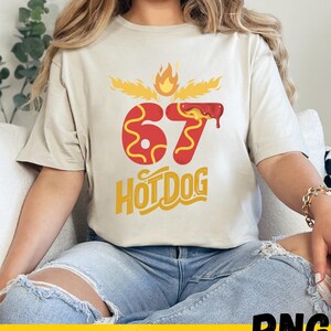 6 7 Meme Matching Hot Dogs PNG: funny meme food humor family fun png retro cartoon hot dog art (Digital Download)
