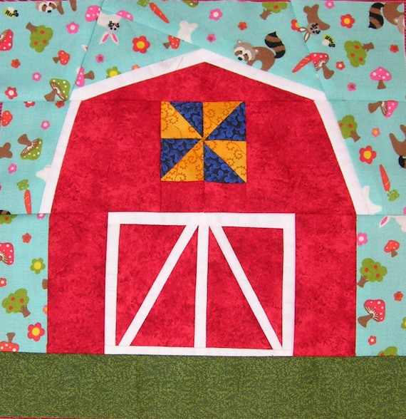 Barn Quilt Block Paper Pieced Quilt Pattern Pdf Pattern Etsy
