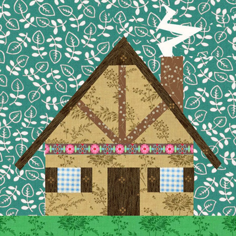 Gingerbread House Quilt Block Paper Pieced Quilt Pattern PDF Etsy
