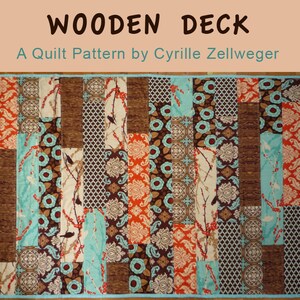 Easy Quilt Pattern PDF, Wooden Deck Quilt, FQ friendly