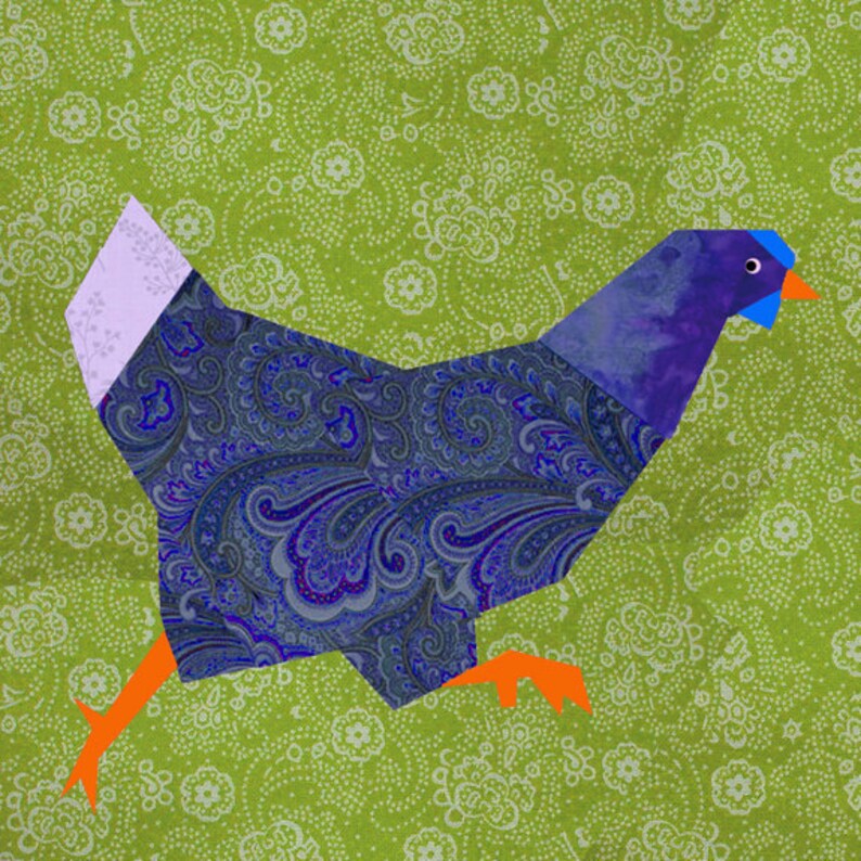 Chicken Run Quilt Block Paper Pieced Quilt Pattern PDF Etsy