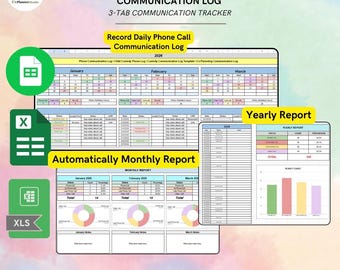 Co-Parenting Phone Log | Communication Tracker | Custody Documentation | Family Court Planner | Google Sheets