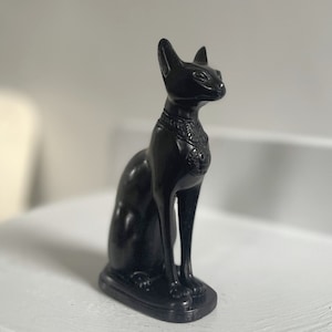 Small Egypt Cat Statue Bastet God Polyresin Sculpture Decor  5&quot;
