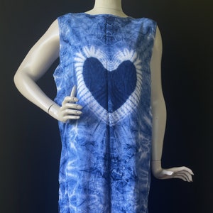 Handmade Tie Dye Dress Casual Summer Beach Boho Clothes Sleeveless Sundress for Women