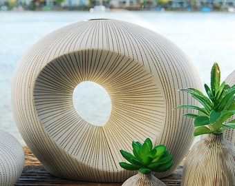Handmade Large Vase for Flower Plant Porcelain Pottery Stoneware Home Decor 12" (I-Artura Short)