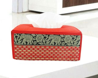 Facial Tissue Box Holder Rectangular Dispenser Elephant Straw Kleenex Cover Case Facial Tissue Box Holder Rectangular Dispenser Elephant Straw Kleenex Cover Case