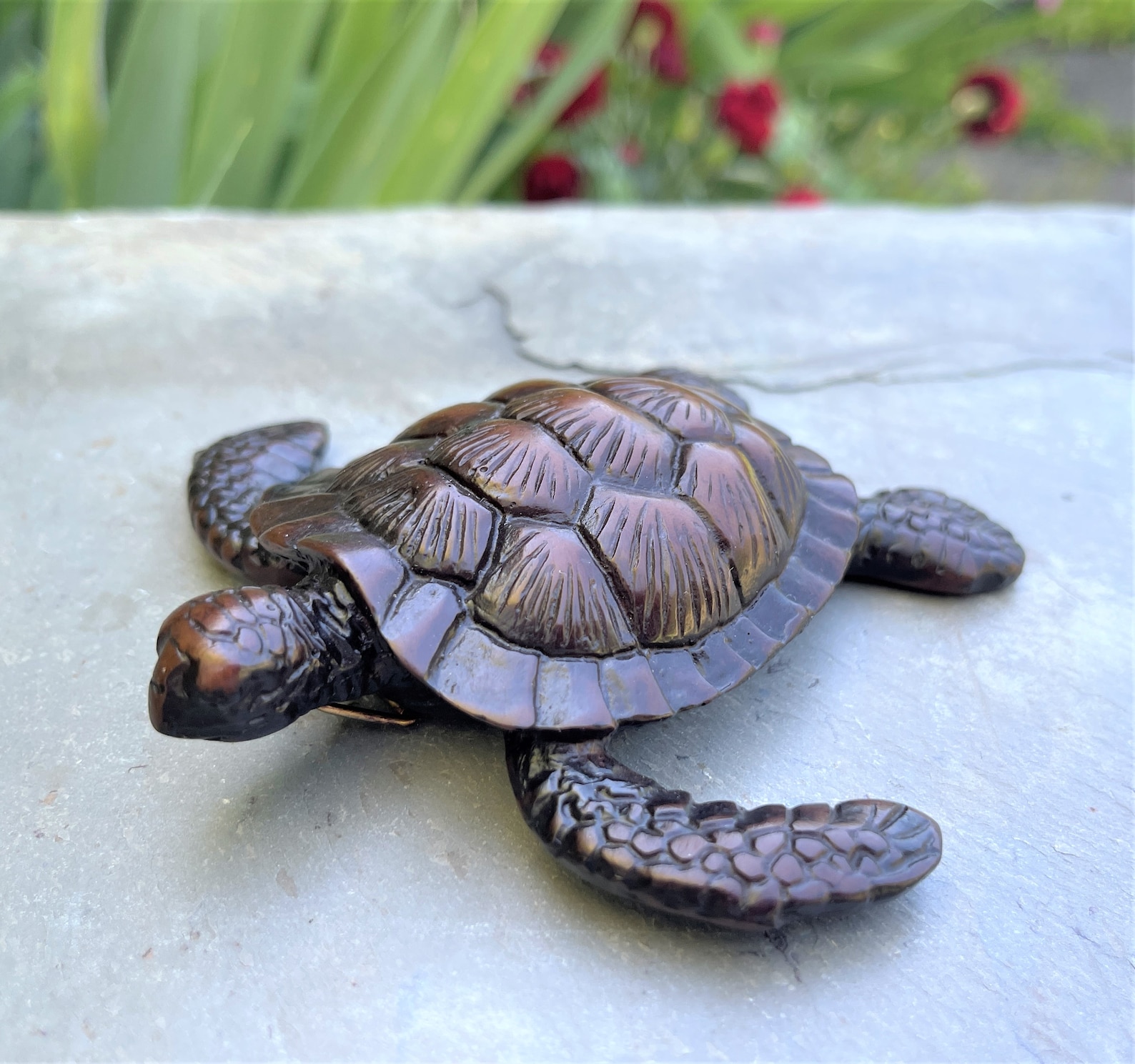 Resin Sea Turtle Brown Wall Hanging Figurine 4 | Etsy