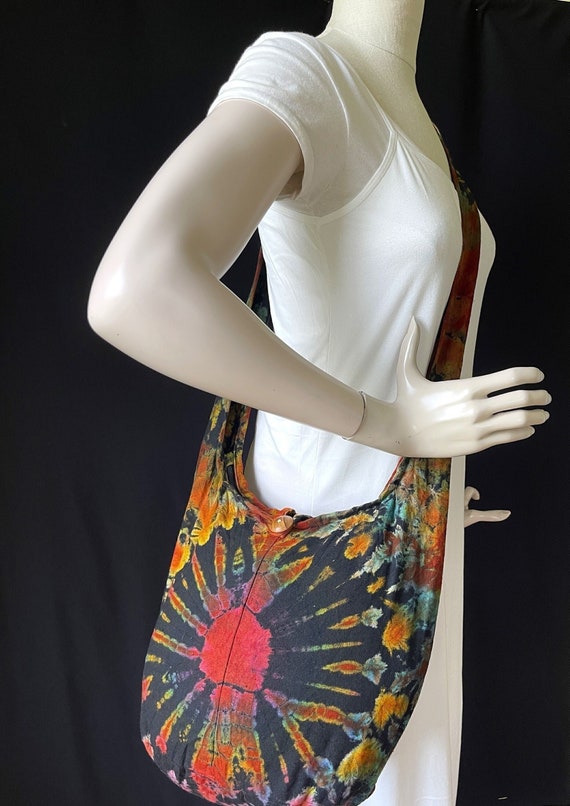 Hand Tie Dye Crossbody Bag Handmade Hippie Boho Shoulder Sling