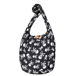 Skull Crossbody Bag Hobo Sling Purse for Women Medium