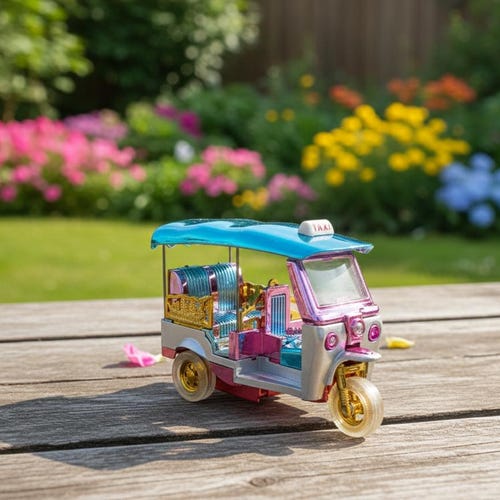 Thai Tuk Tuk Taxi Car Model: Thailand Souvenir, Home Decor 5