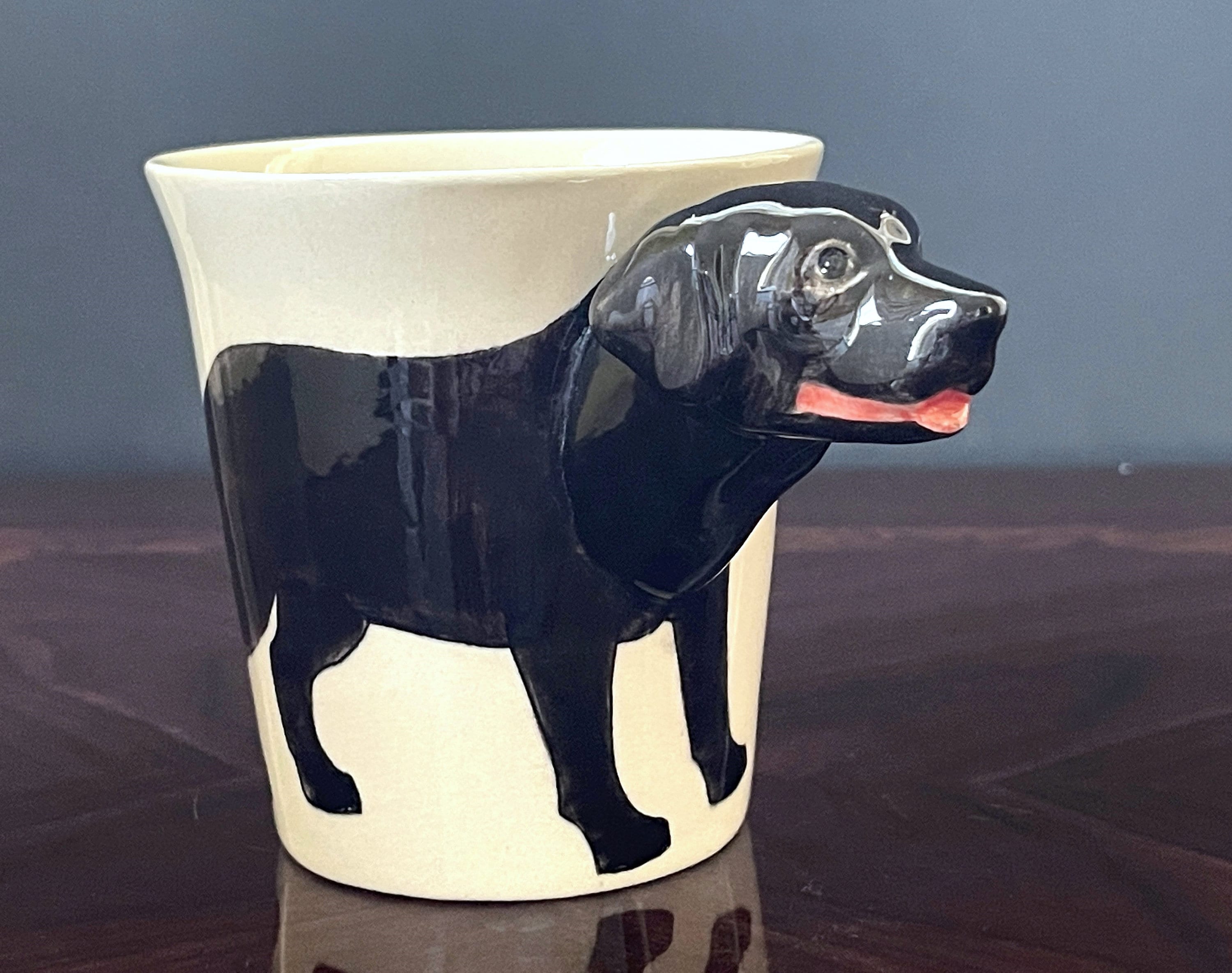 Labrador Retriever Dog Mug Decor Porcelain Handpainted 3D Animal Coffee Tea Hot Drink Cup
