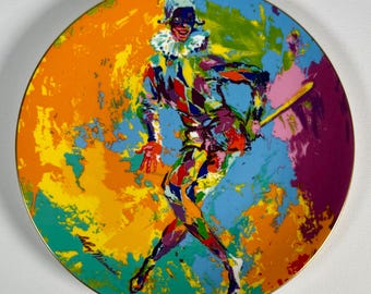 Royal Doulton Harlequin Plate Leroy Neiman Art 1974 Limited Edition Bone China Collectors International Vintage Wall Display
