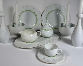Rosenthal Magic Flute Green Leaves Set Bjorn Wiinblad Porcelain Curated Collection Rare Studio Line Germany Luxury Set