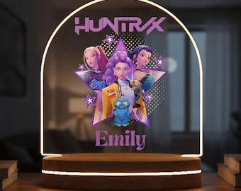 Personalized K-Pop Anime Night Light – Custom Name LED Lamp