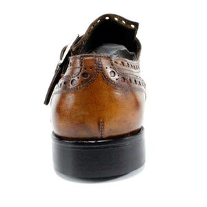 Ivan Troy Karim Brown Monk Strap Shoes Men’s Dress Shoes image 7