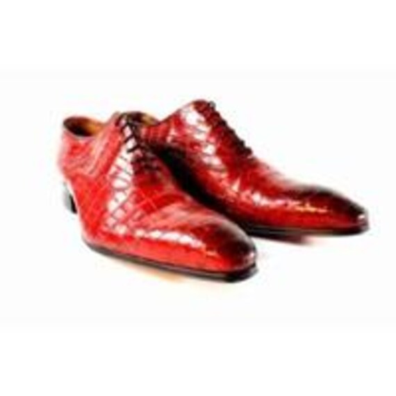 Victor Red Crocodile Printed Oxford, Printed Calfskin Oxford Victor Red Crocodile Printed Oxford, Printed Calfskin Oxford  main image 4