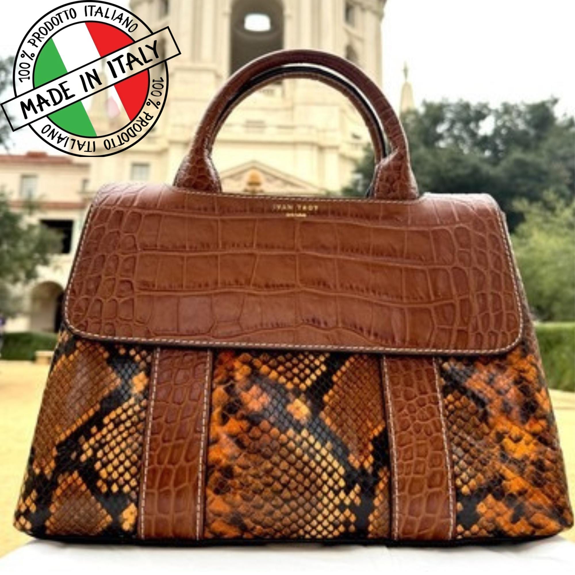 【極美品】Italian Emboss Leather Bag 定価71500円 Embossed Leather Shoulder Handbag: Two Tone Italian Design - Etsy