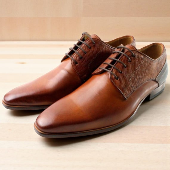 All brown leather lace up dress shoe for men. Made in Italy STRUCTURE MADE IN ITALY MEN main image 3