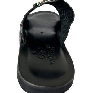 Mark Black Mens Italian Leather Sandals Shoes image 10