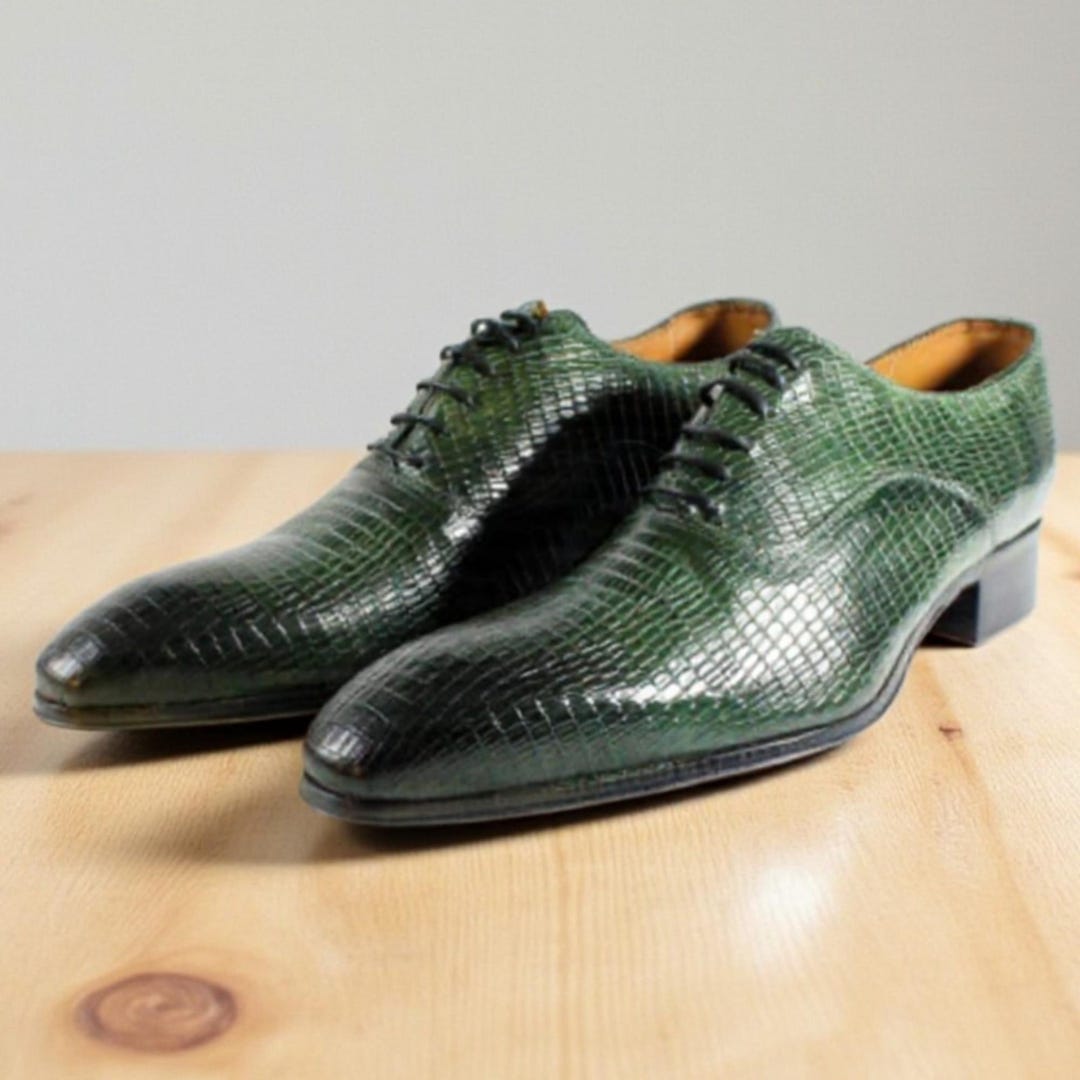 Ivan Troy Fred Green Oxford Leather Shoes for Mens - Etsy display picture 2