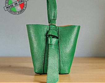 Groene Italiaanse draagtas - elegante designer handtas