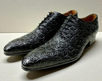 Ivan Troy Eric Black Oxford Mens Dress Shoes - Etsy display picture 2