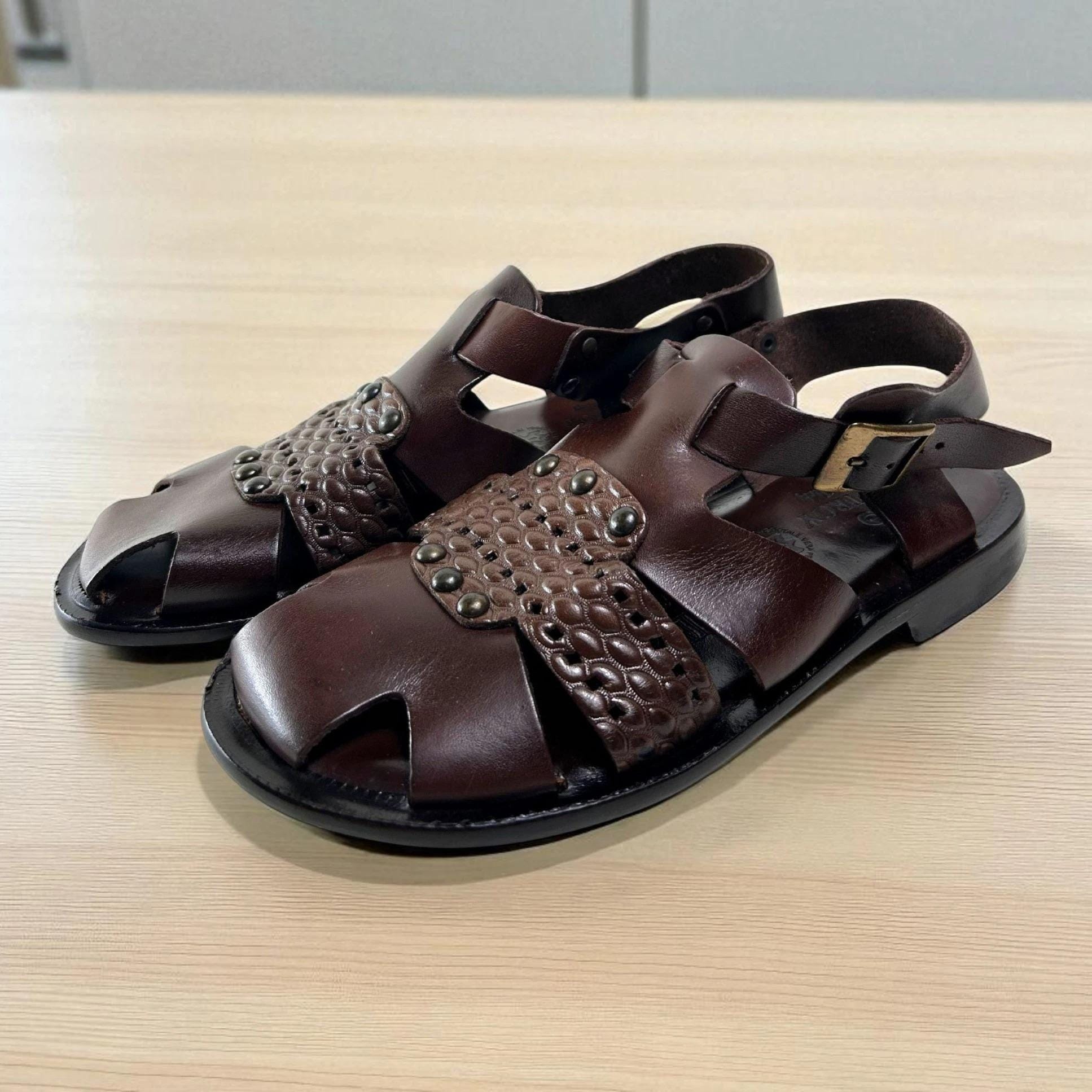 Logan Brown Mens Italian Leather Sandals Shoes Logan Tan Sandals – Premium Leather Sandals for Men main image 4